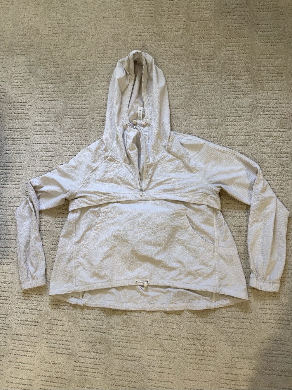 Lululemon Lightweight Hooded Anorak Pullover Jacket - Cream